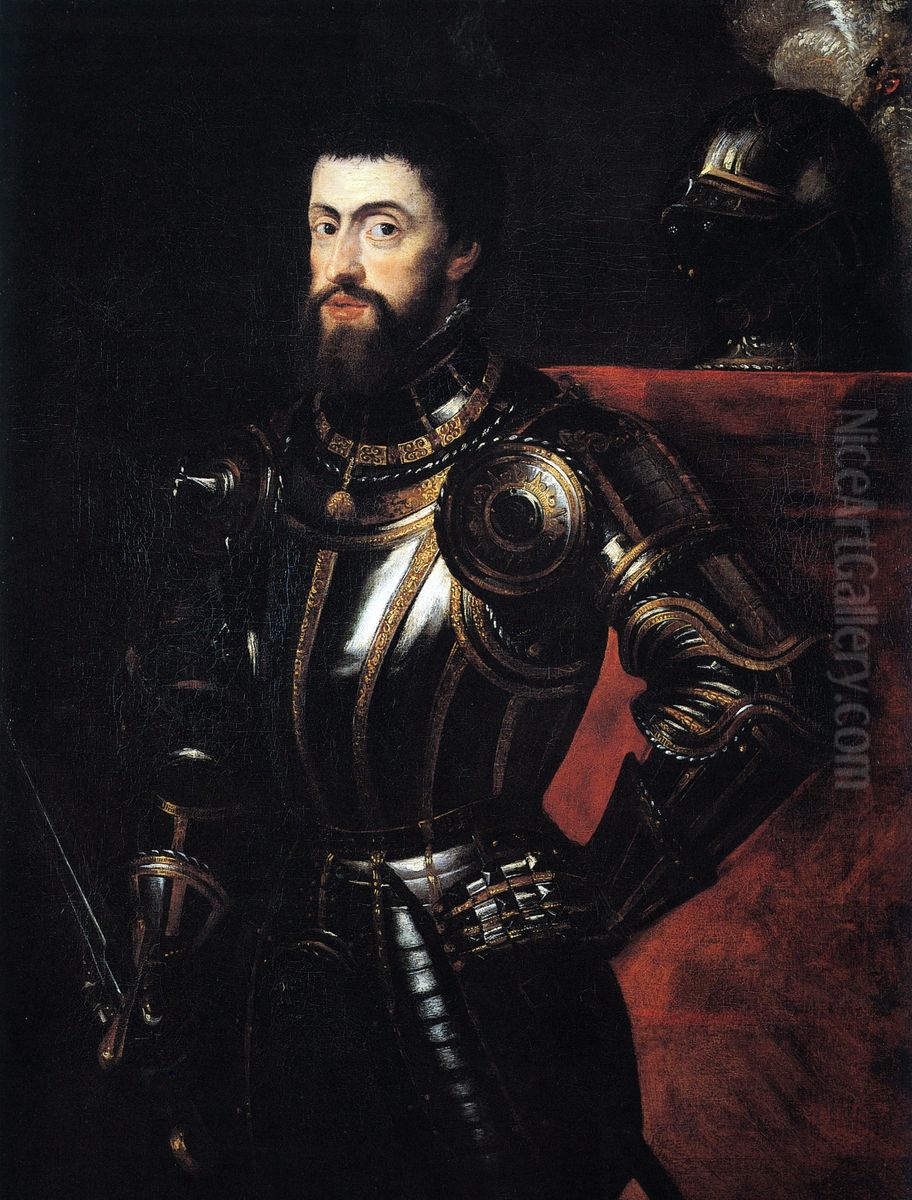 Portrait of Charles V Oil Painting by (studio of) Rubens, Peter Paul