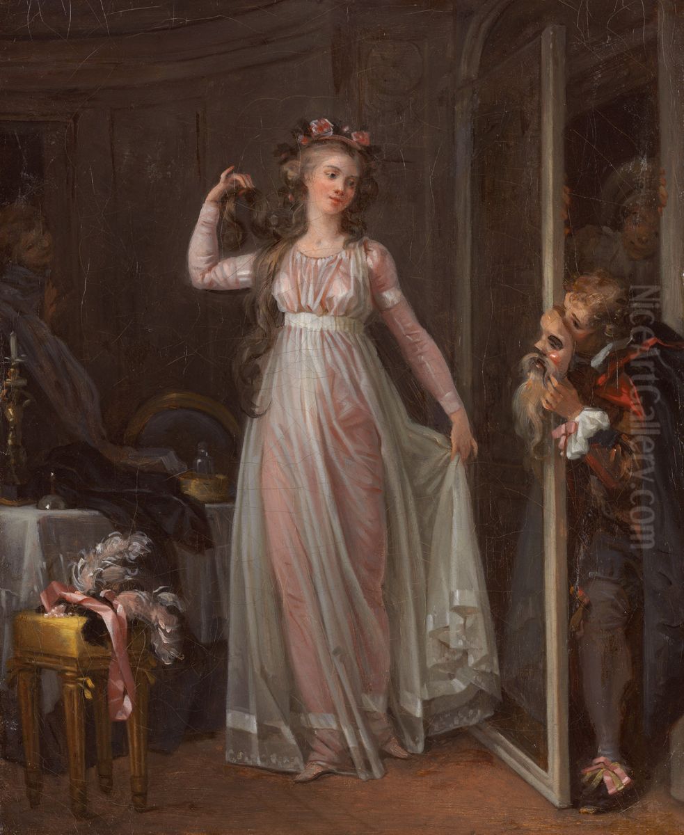 Avant le bal masque Oil Painting by Marguerite Gerard