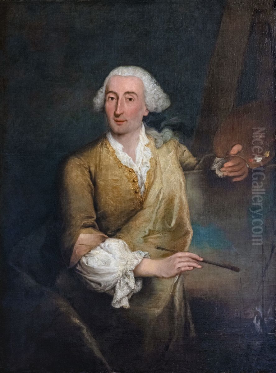 Ritratto di Francesco Guardi Oil Painting by Pietro Longhi