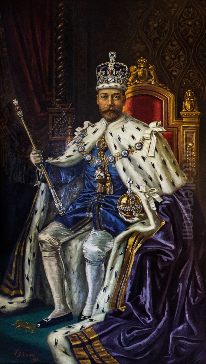 King George V Oil Painting by Victor Albert Long