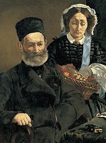 Portrait of M. and Mme. Auguste Manet Oil Painting by Edouard Manet