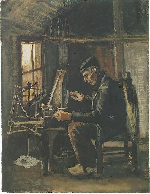 Man Winding Yarn Oil Painting by Vincent Van Gogh