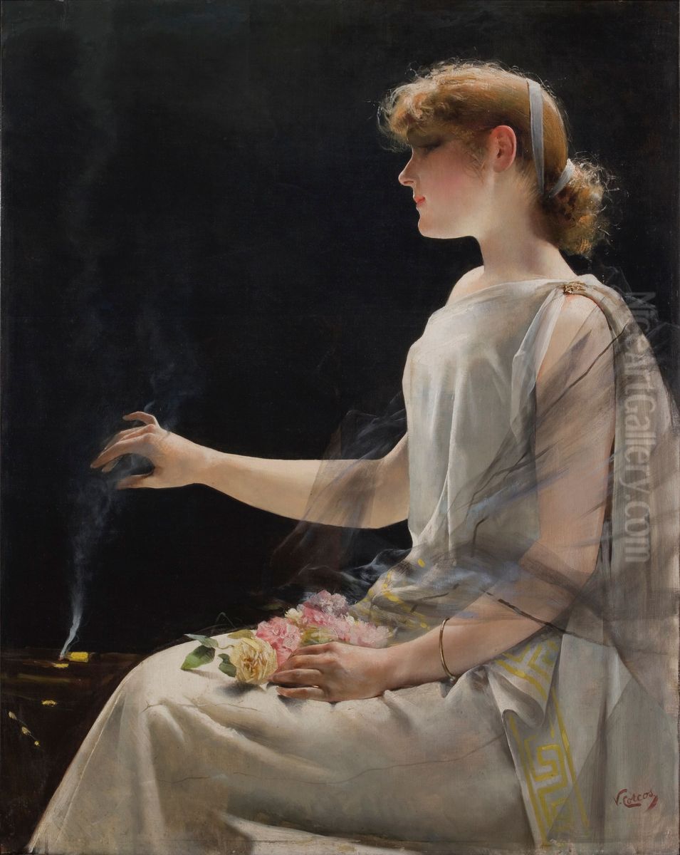 The vestal Oil Painting by Vittorio Matteo Corcos