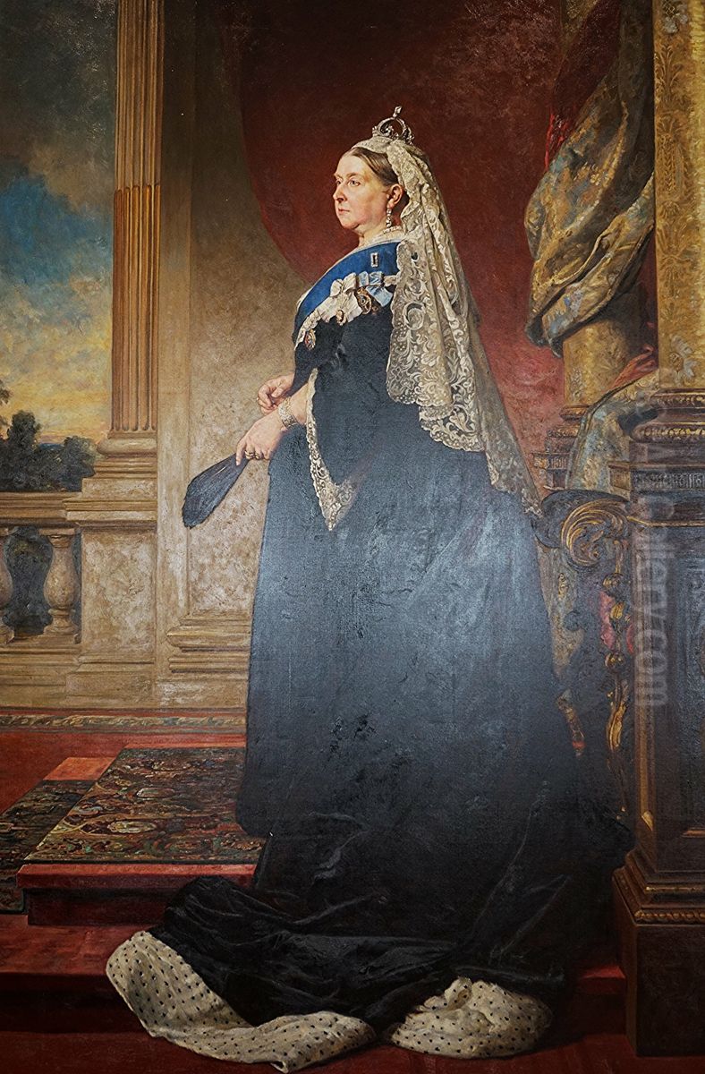 Victoria Iere, reine de Grande-Bretagne (1819-1901) Oil Painting by Baron Heinrich von Angeli