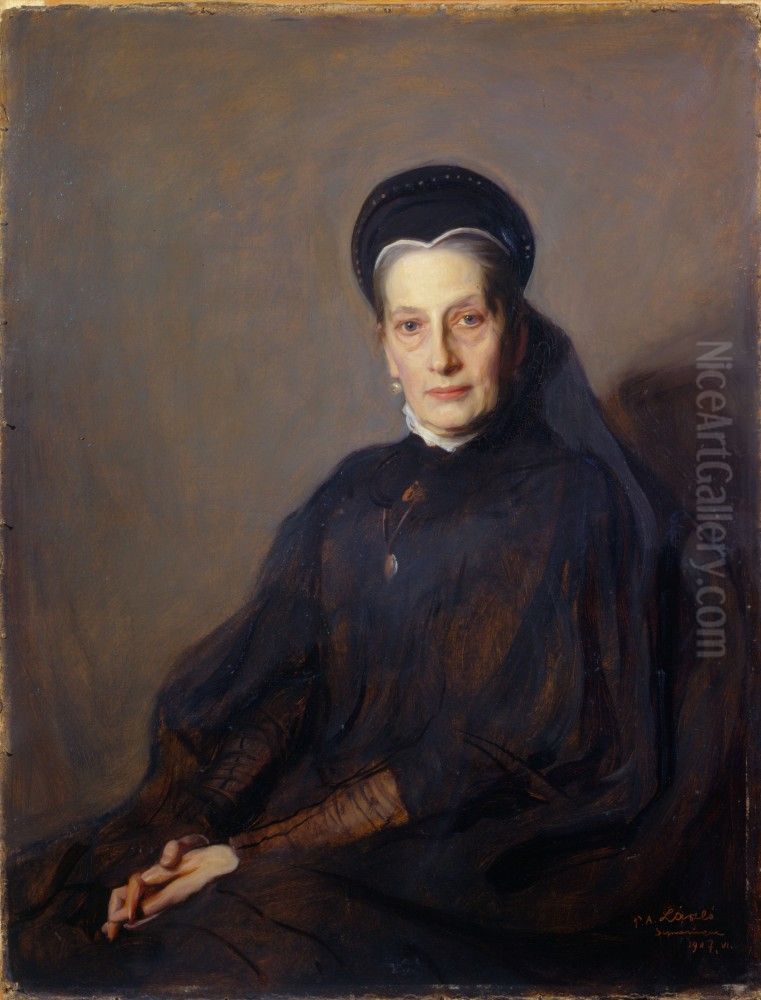 Furstin Leopold von Hohenzollern, geborene Prinzessin Antonia von Braganza Oil Painting by Philip de Laszlo