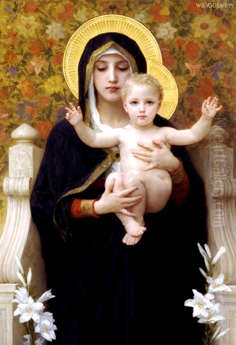 The Virgin of the Lilies Oil Painting by William-Adolphe Bouguereau