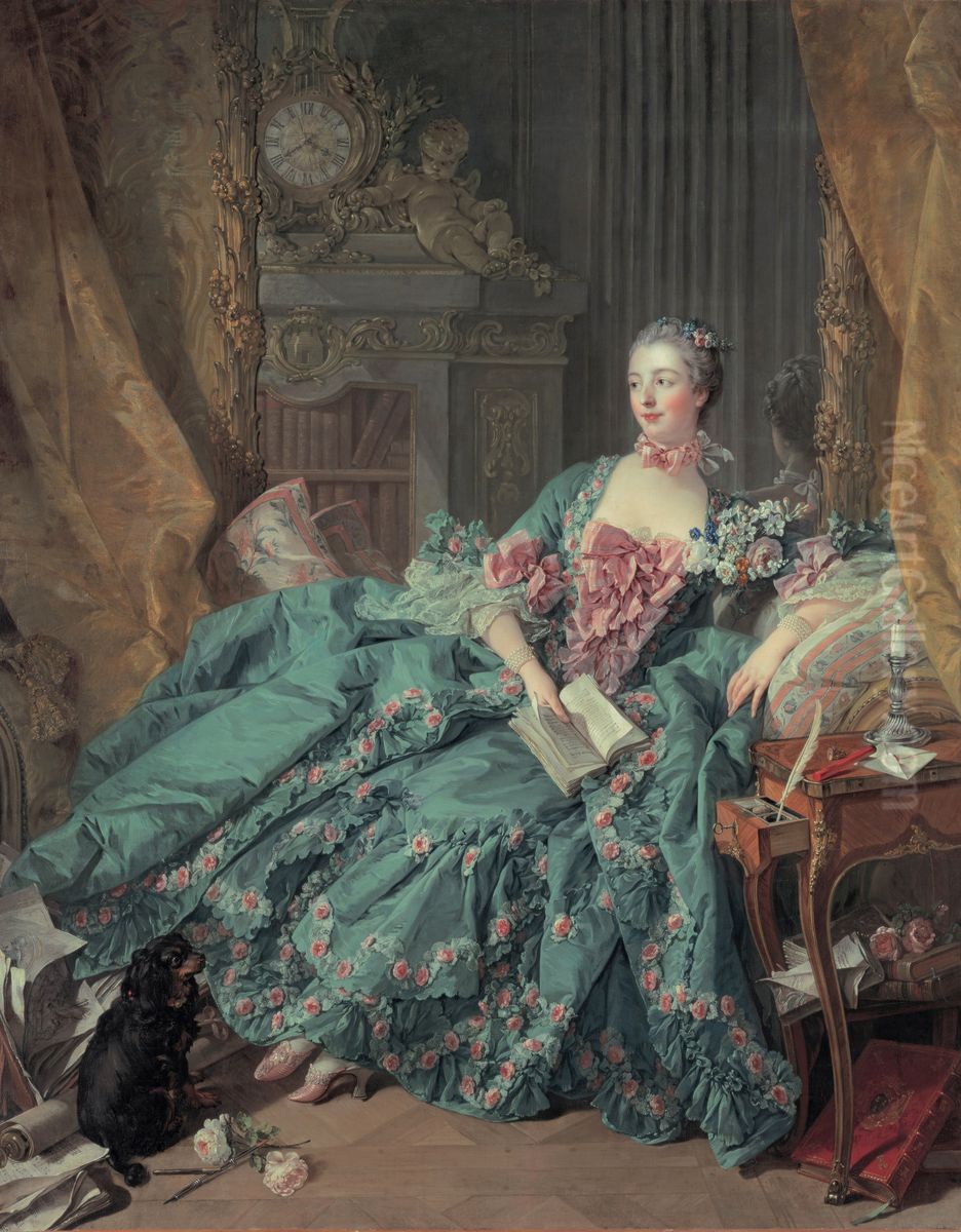 Portrait ofMadame de Pompadour(1721-1764) Oil Painting by Francois Boucher