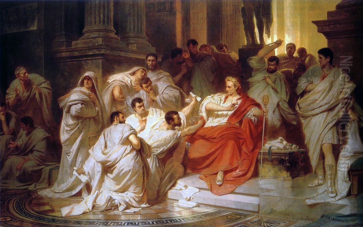 The Murder of Caesar Oil Painting by Karl von Piloty