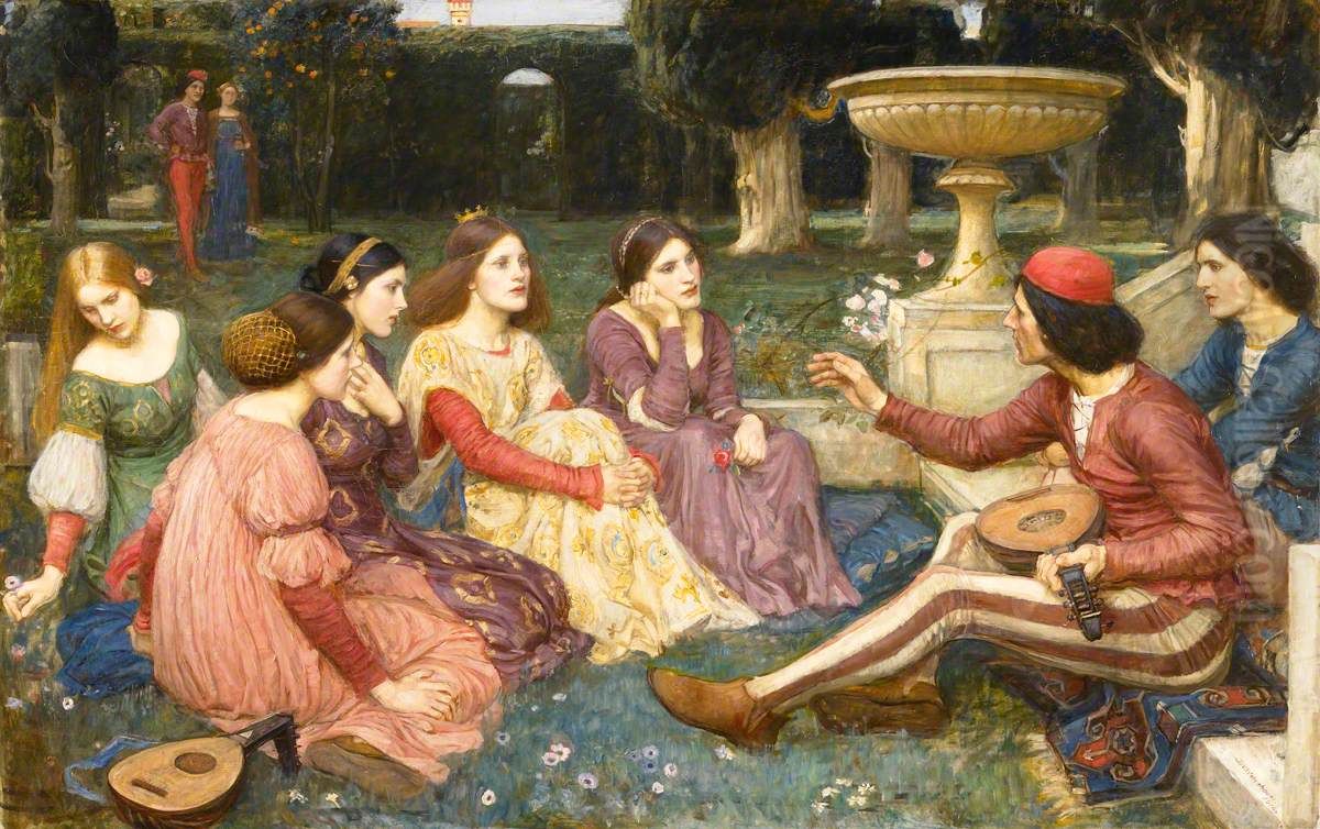 The Decameron Oil Painting by John William Waterhouse