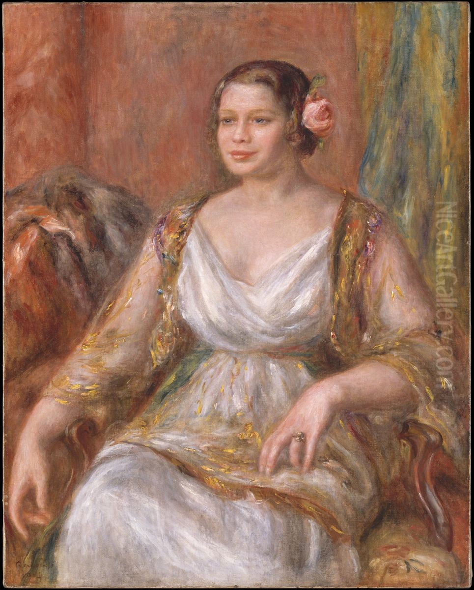 Tilla Durieux (Ottilie Godeffroy, 1880-1971) Oil Painting by Pierre Auguste Renoir