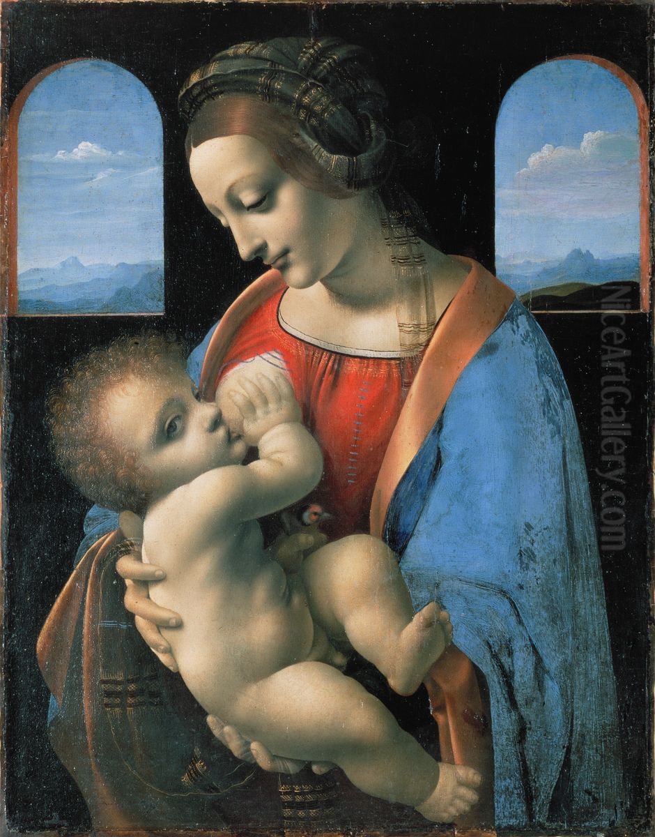 Madonna Litta Oil Painting by Leonardo Da Vinci