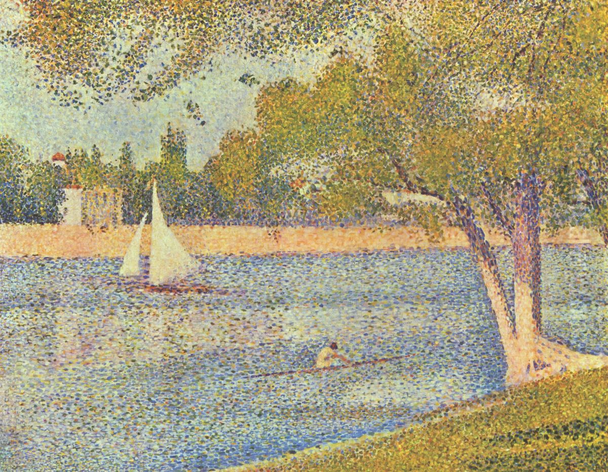 The Seine at La Grande Jatte Oil Painting by Georges Seurat