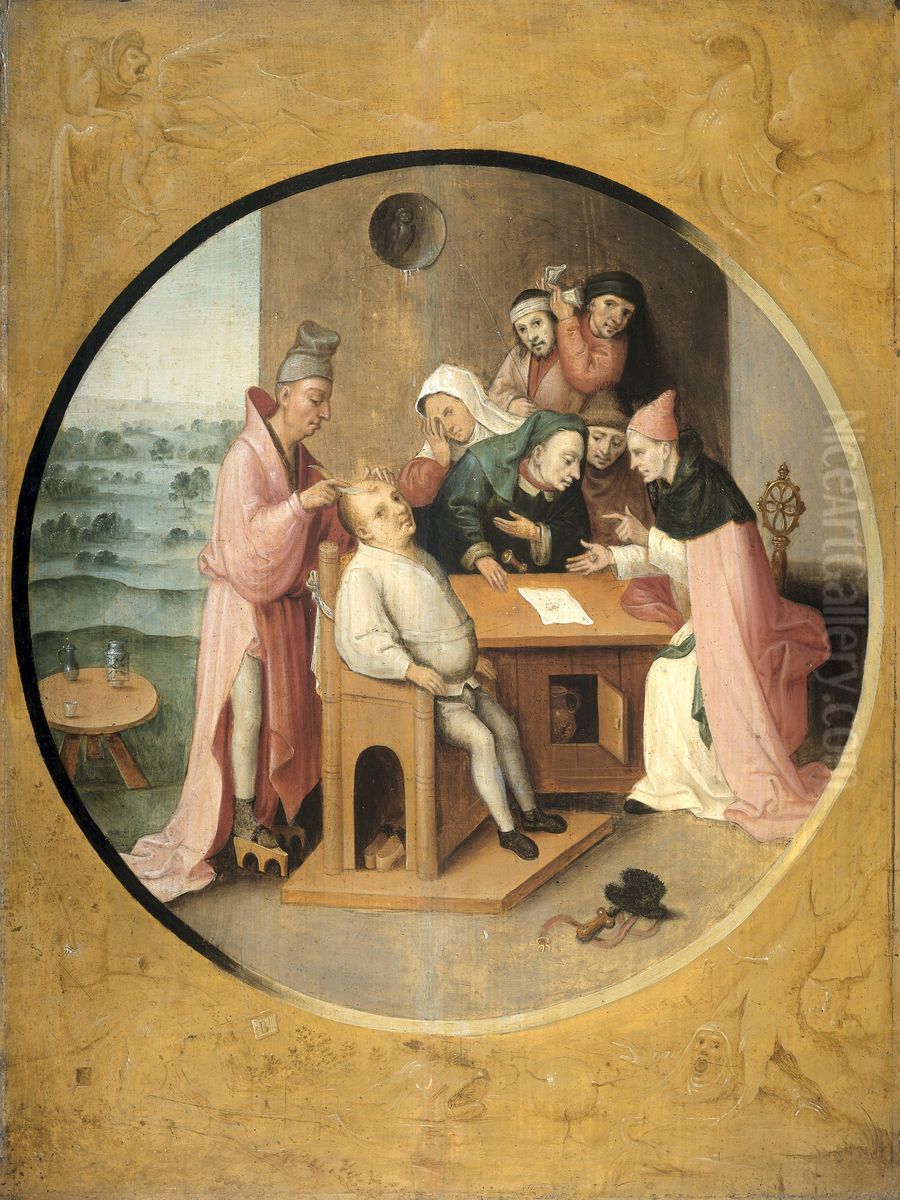 Extracting the stone of madness Oil Painting by Hieronymous Bosch