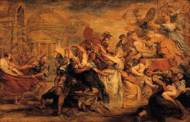 The Rape of the Sabines Oil Painting by (studio of) Rubens, Peter Paul