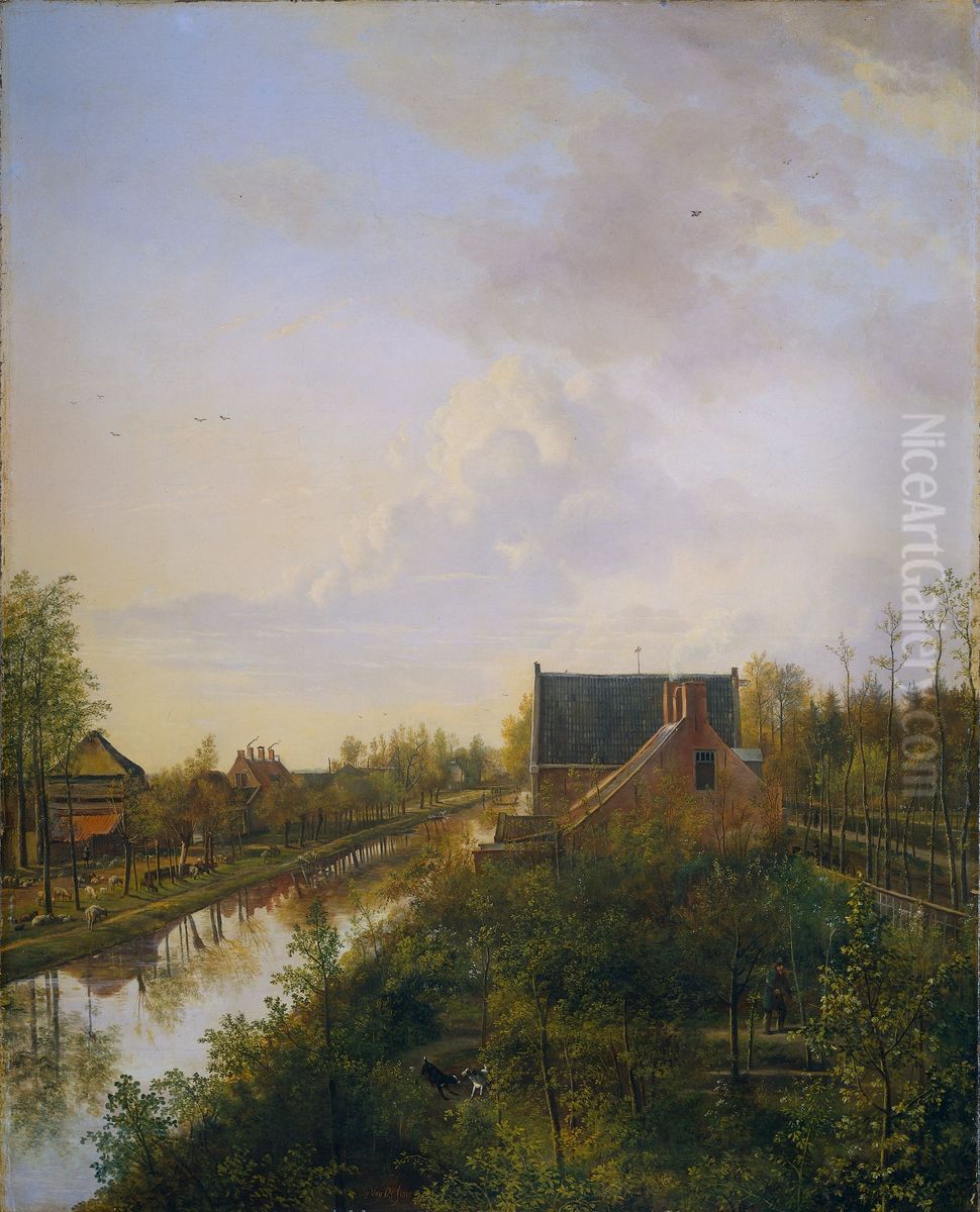 Near 's-Graveland.[1] Oil Painting by Pieter Gerardus Van Os