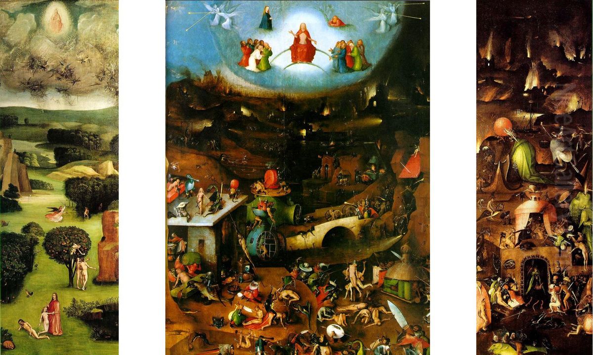 The last judgement tryptch Oil Painting by Hieronymous Bosch