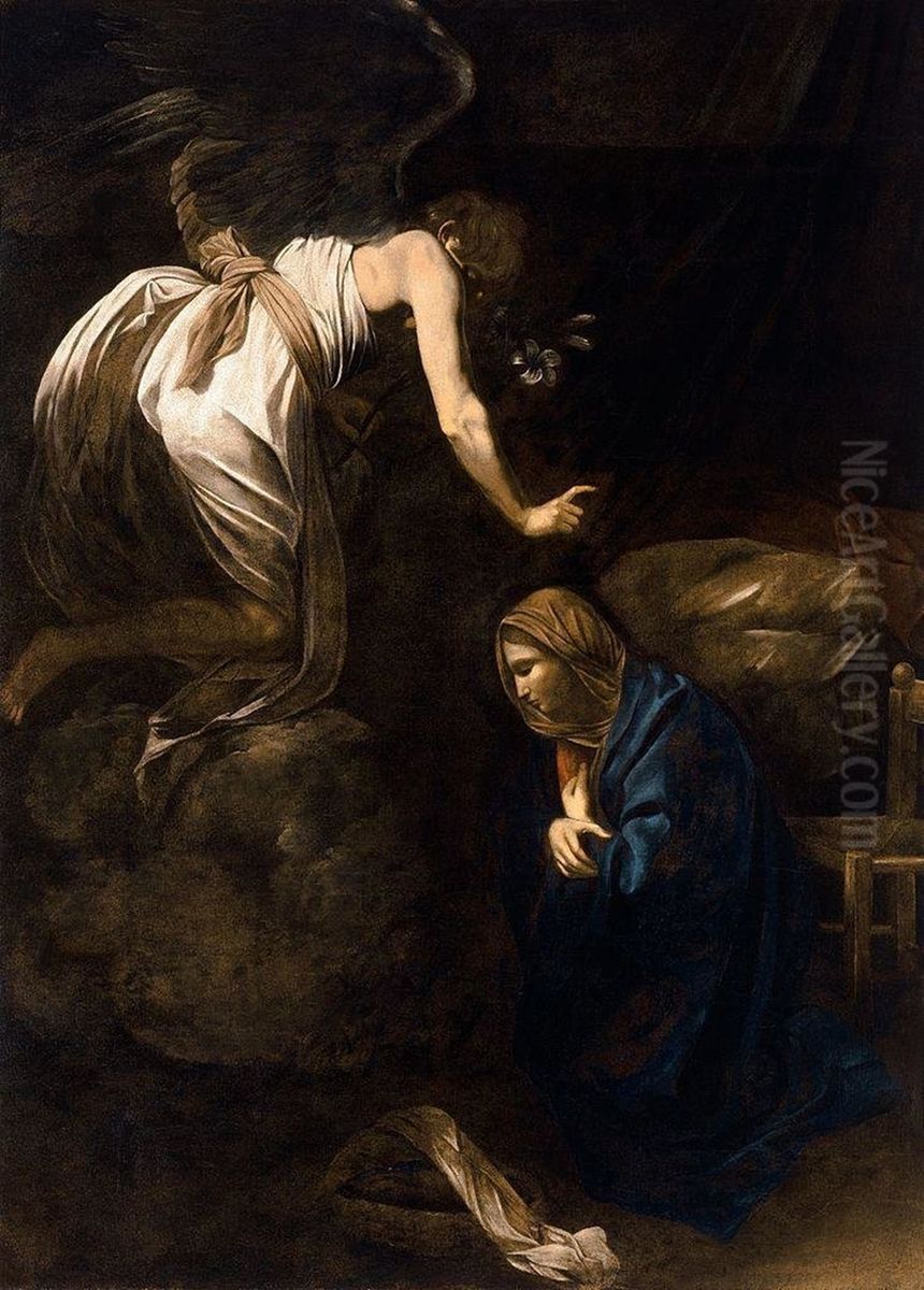 Annunciation Oil Painting by Caravaggio