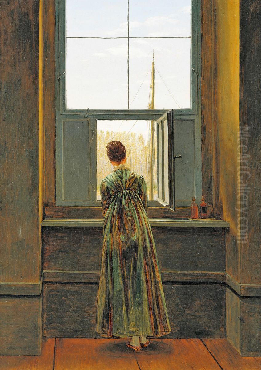 Donna alla finestra Oil Painting by Caspar David Friedrich