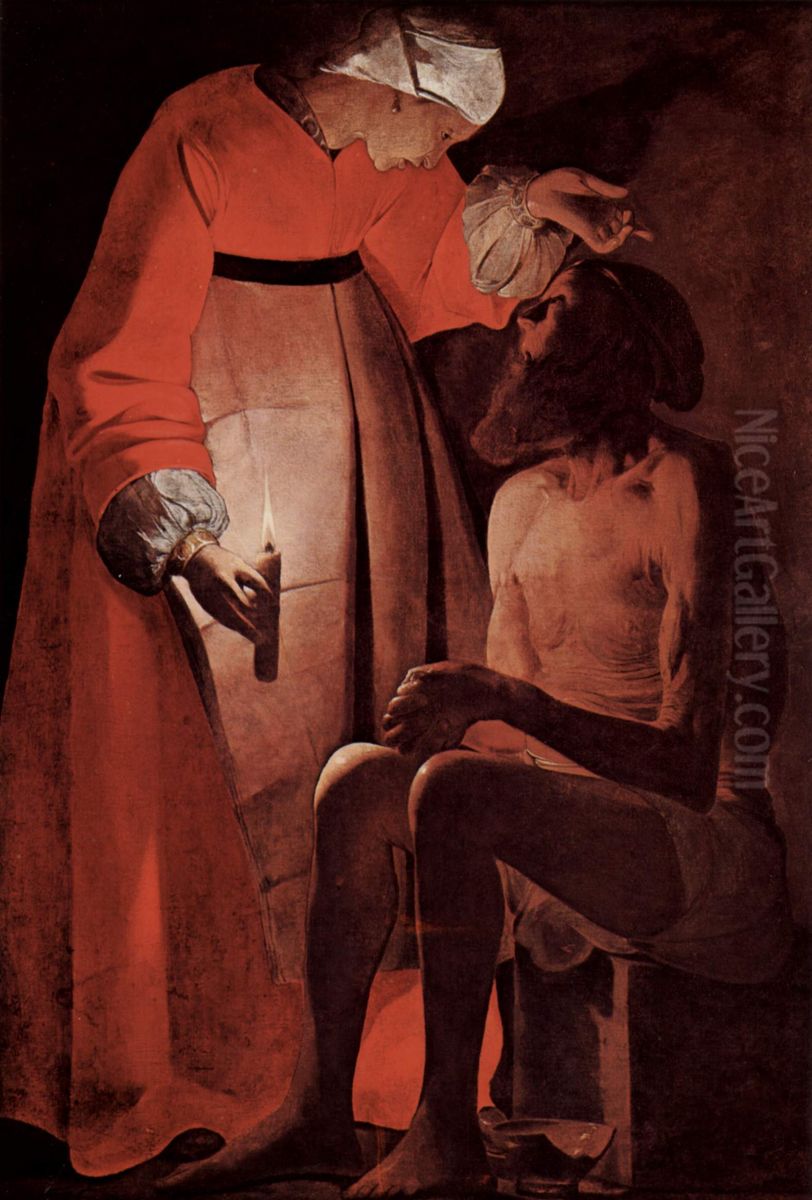 Hiob Oil Painting by Georges de La Tour