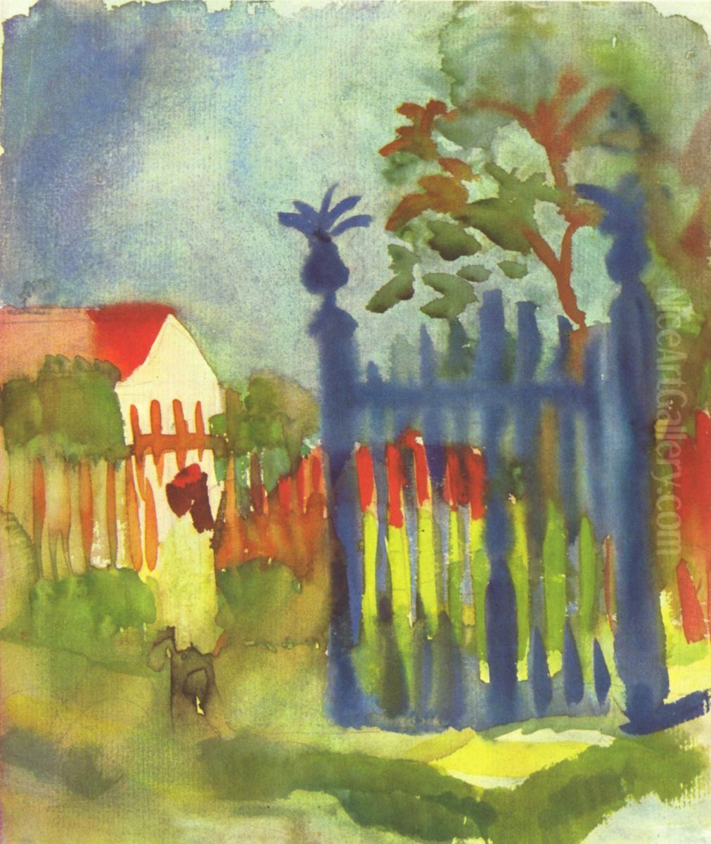 Gartentor Oil Painting by August Macke