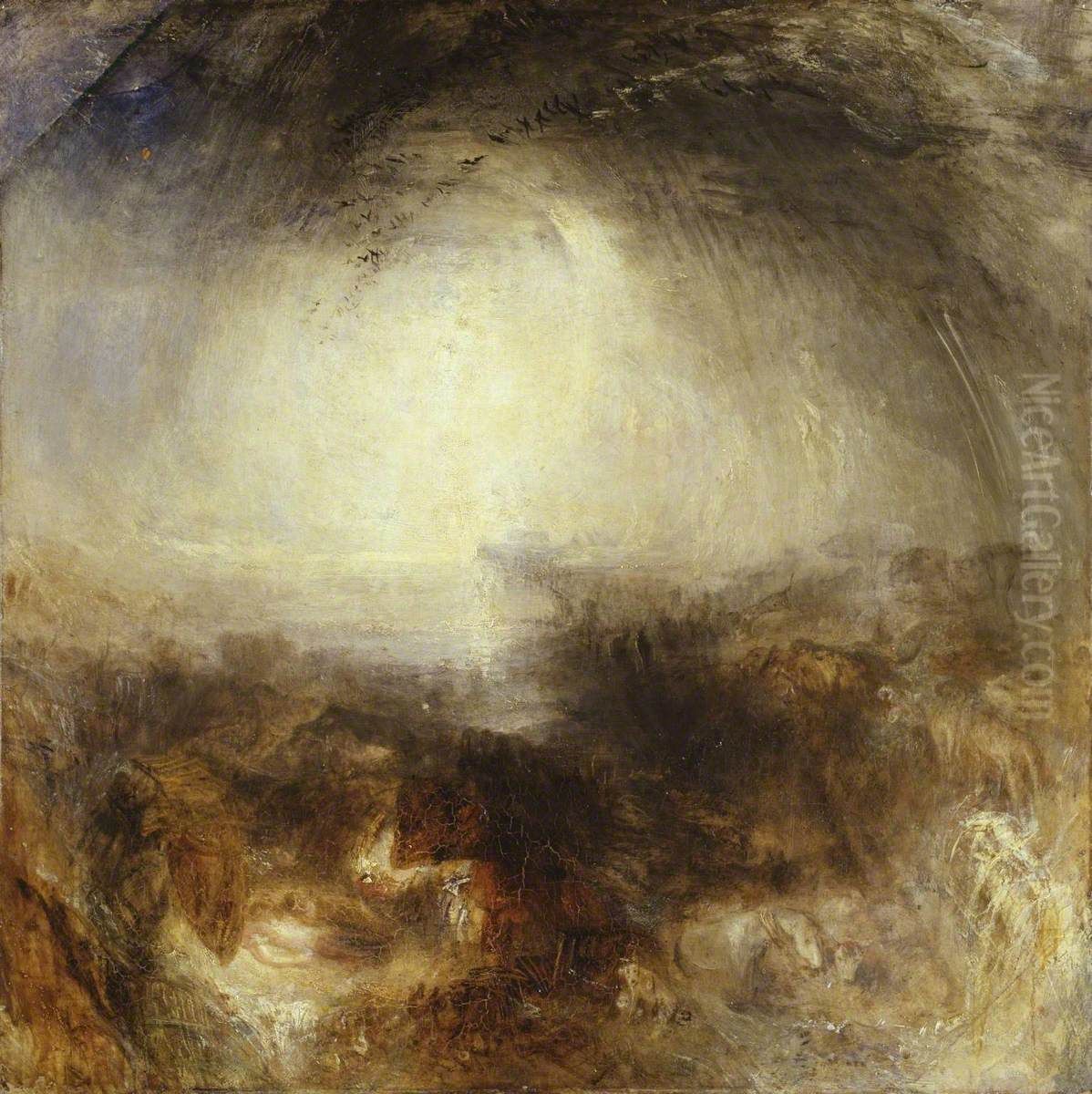 Shade and Darkness - the Evening of the Deluge Oil Painting by J. M. W. Turner