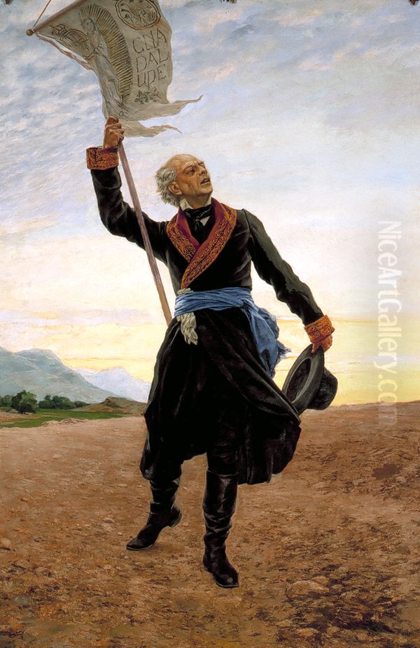 Portrait of Miguel Hidalgo Oil Painting by Antonio Fabres