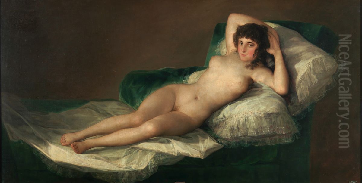 La maja desnuda Oil Painting by Francisco Goya Fuendetodos