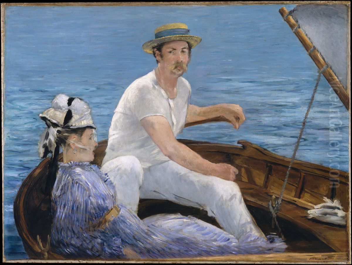 En bateau Oil Painting by Edouard Manet