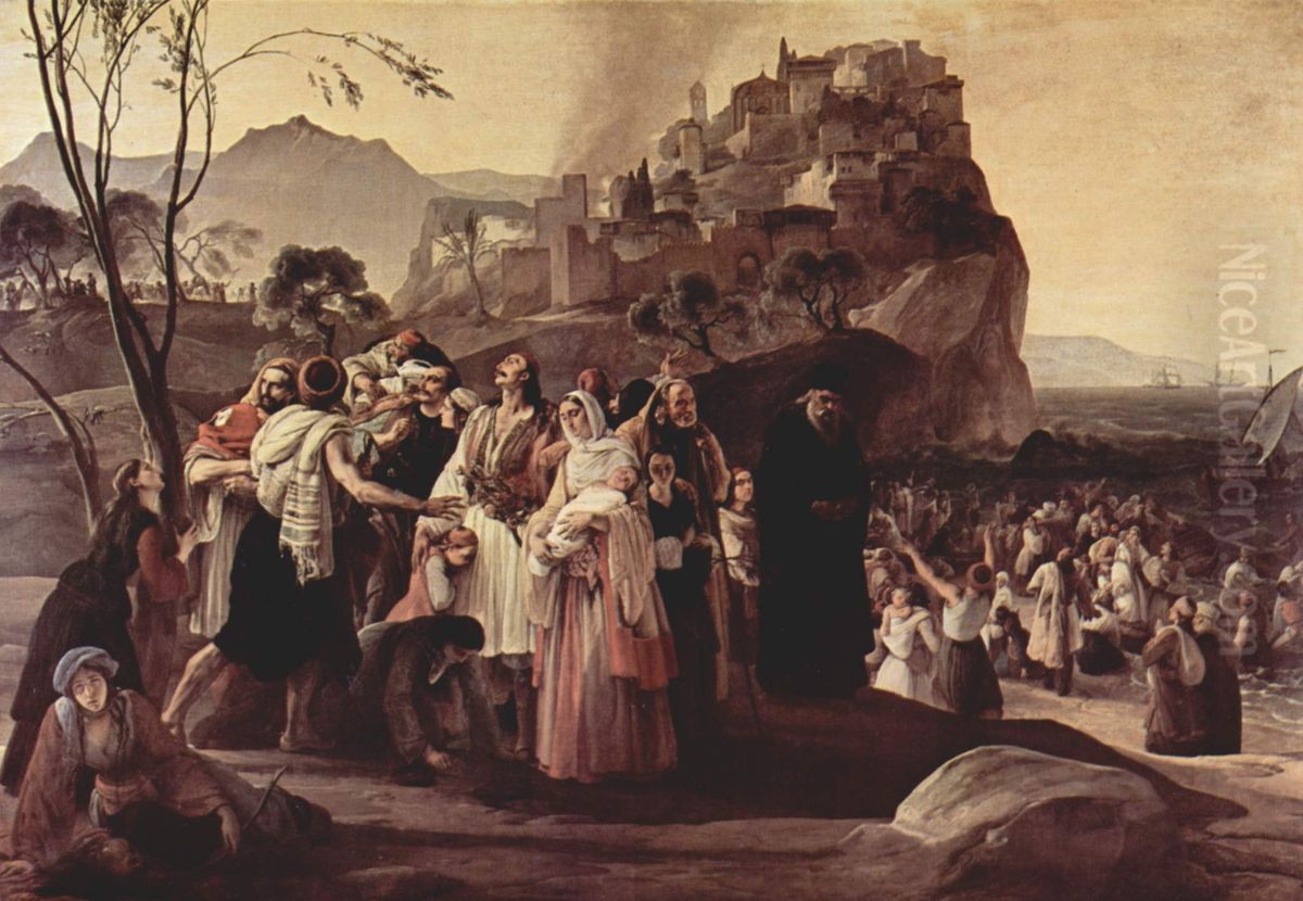 I profughi di Parga Oil Painting by Francesco Hayez