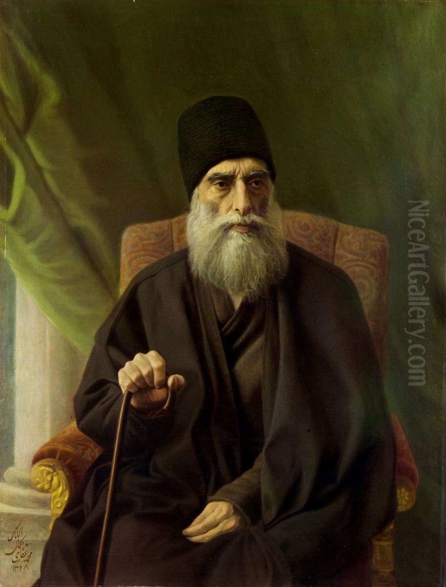 Azod al-Molk Oil Painting by Kamal-ol-molk