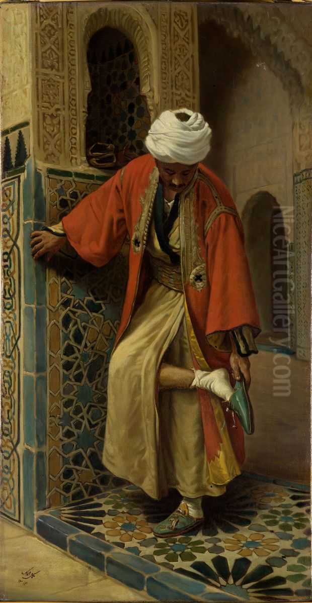 Egyptian man Oil Painting by Kamal-ol-molk