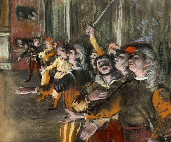 Les Choristes Oil Painting by Edgar Degas