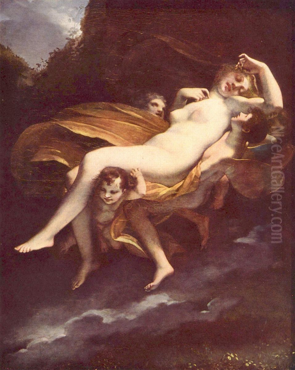 Psyche wird von den Winden entfuhrt Oil Painting by Pierre-Paul Prud'hon