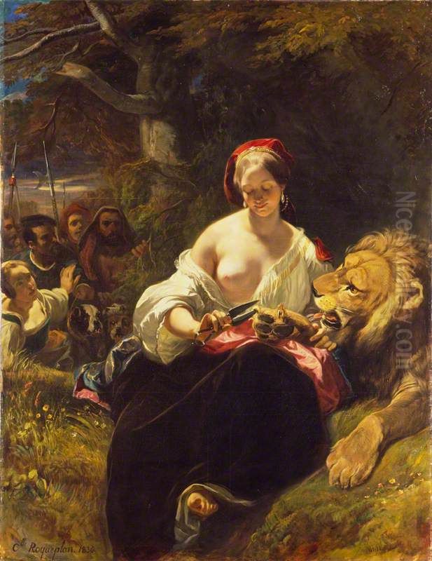 The Lion in Love Oil Painting by Camille Roqueplan