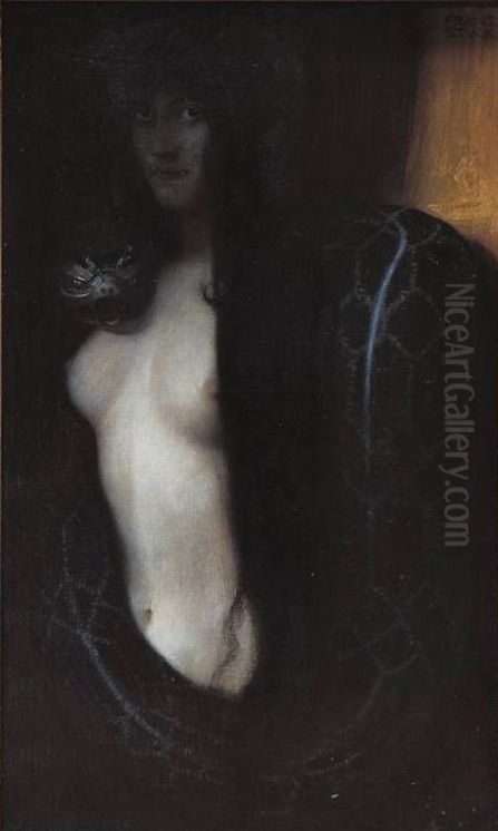 The Sin Oil Painting by Franz Stuck
