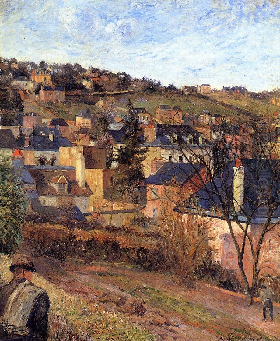 Les toits bleus, Rouen Oil Painting by Paul Gauguin