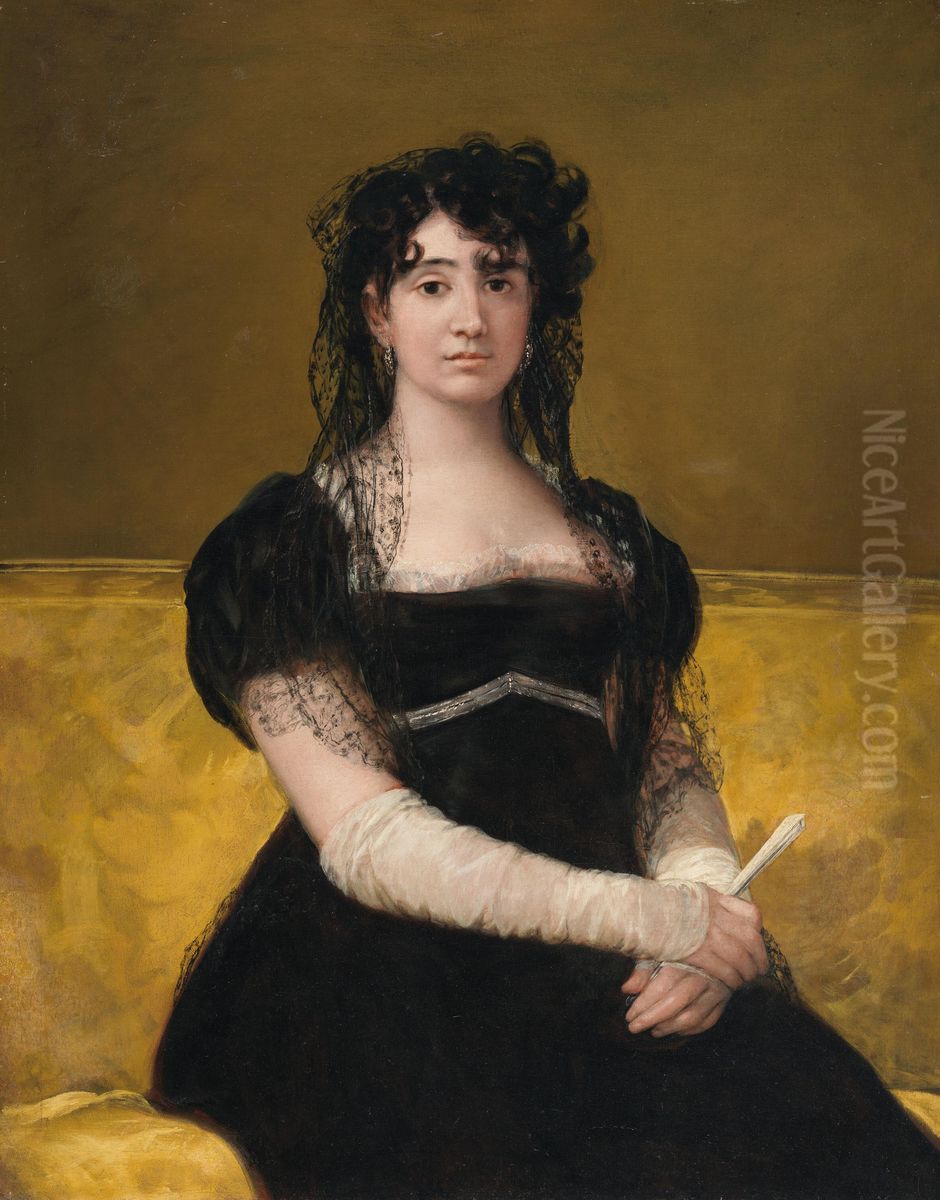 Portrait of Dona Antonia Zarate Oil Painting by Francisco Goya Fuendetodos