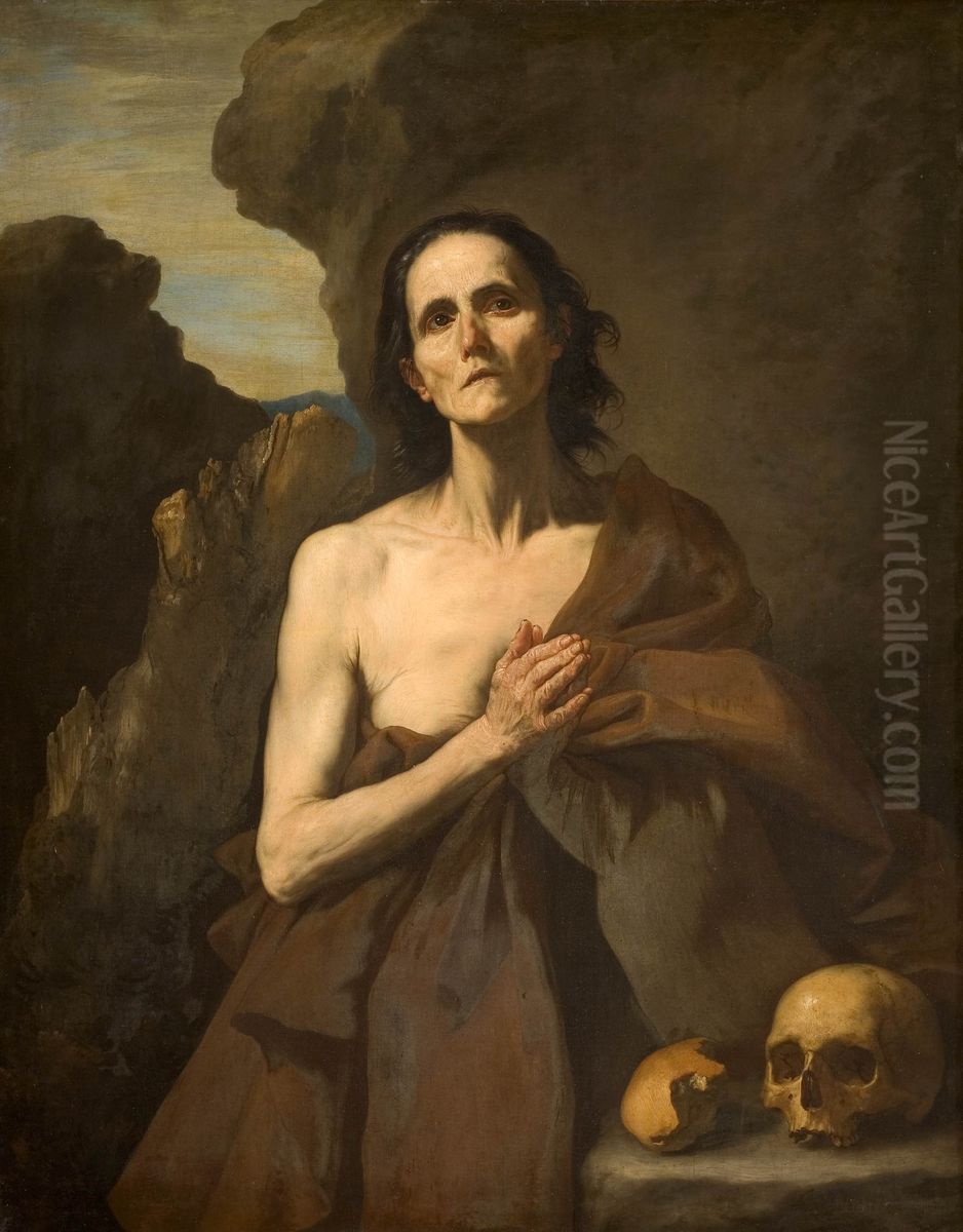 Saint Mary of Egypt Oil Painting by Jusepe de Ribera