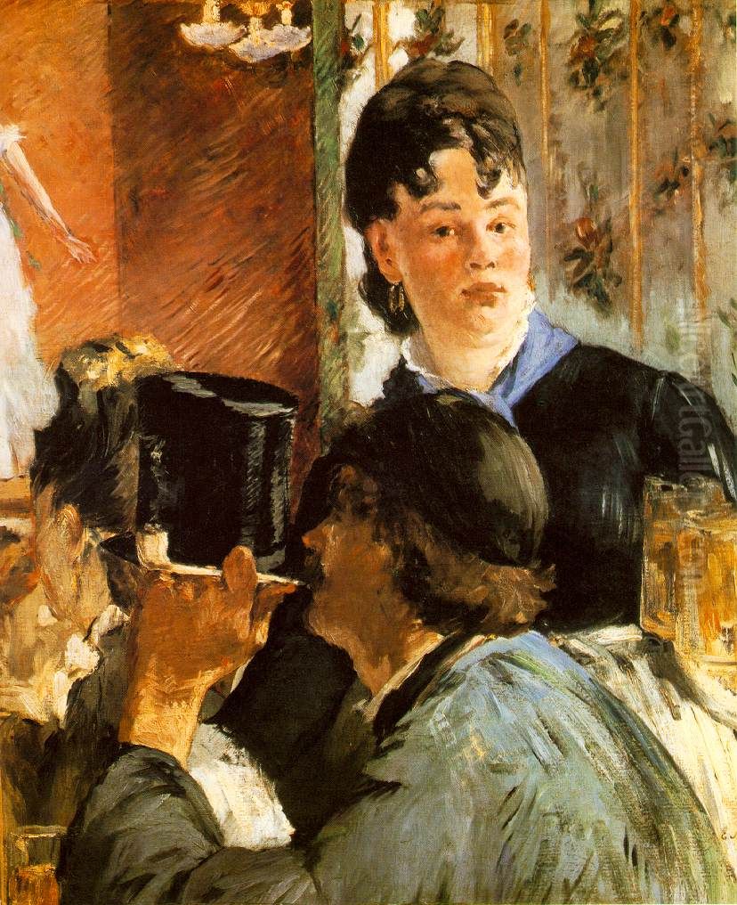 Waitress serving beer Oil Painting by Edouard Manet