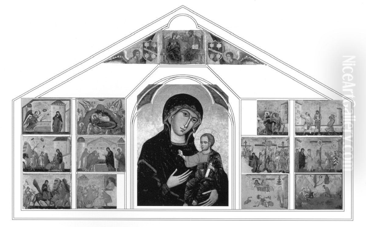 Dossale di Badia Ardenga Oil Painting by Guido of Siena