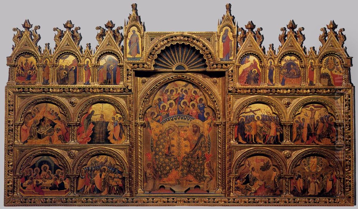 Coronation of the Virgin Polyptych Oil Painting by Paolo Veneziano