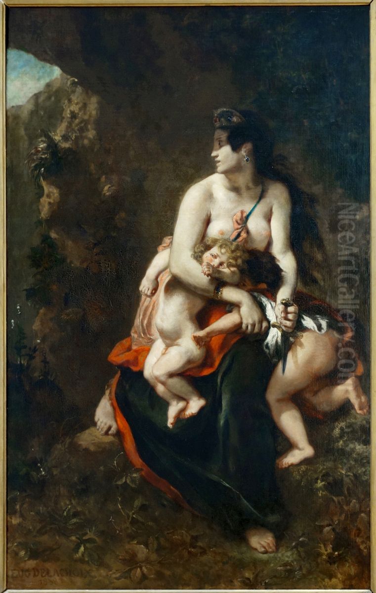Medea Oil Painting by Eugene Delacroix