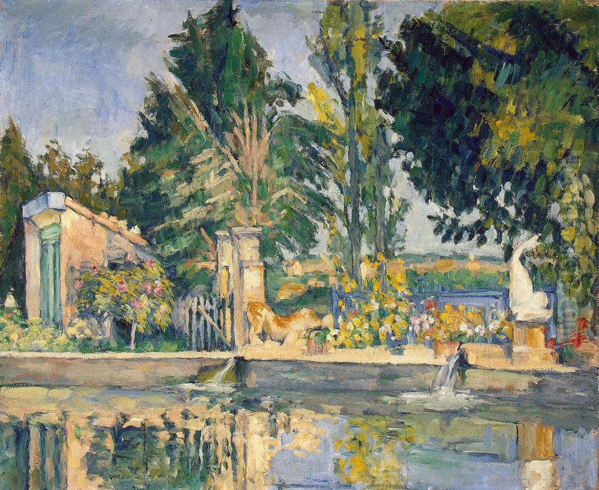 Le Bassin du Jas de Bouffan Oil Painting by Paul Cezanne