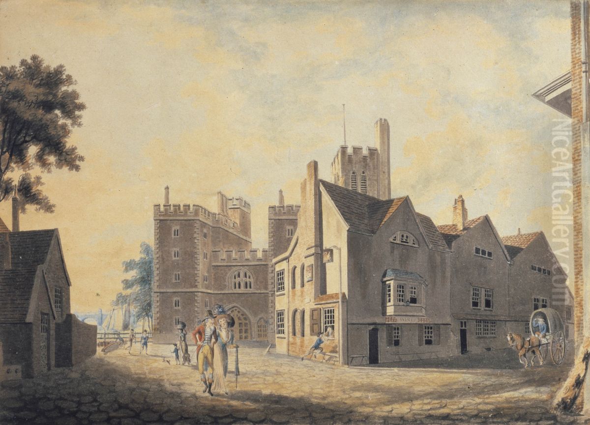 A View of the Archbishop's Palace, Lambeth Oil Painting by J. M. W. Turner