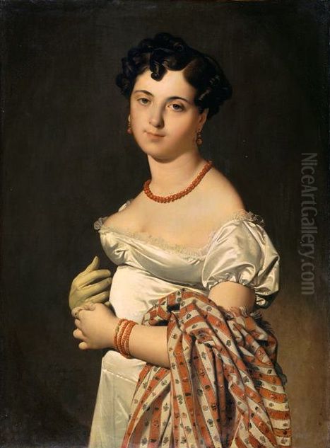 Madame Panckoucke, nee Cecile Bochet (1787-1865). Oil Painting by Jean Auguste Dominique Ingres