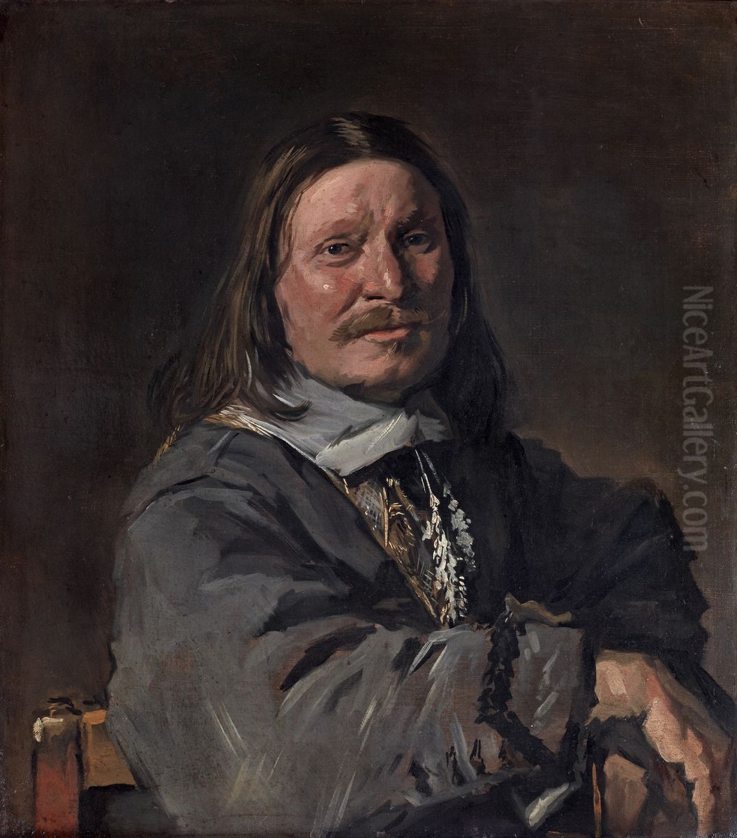 Portrait of a Seated Man Oil Painting by Frans Hals