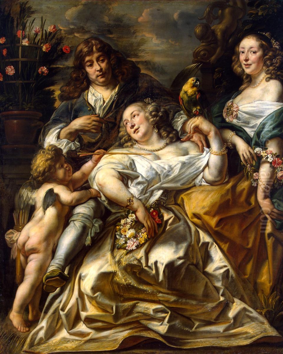 Allegorical family portrait Oil Painting by Jacob Jordaens