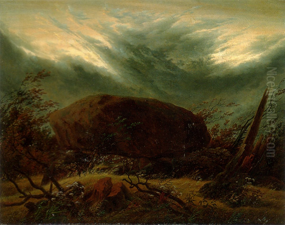 Dolmen in Autumn Oil Painting by Caspar David Friedrich