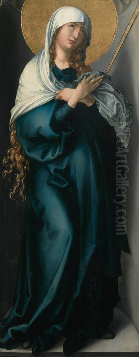 Maria als Schmerzensmutter Oil Painting by Albrecht Durer