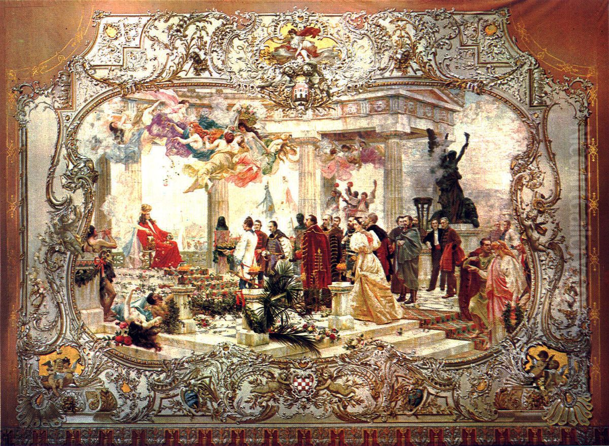 Illyrian Revival Oil Painting by Vlaho Bukovac